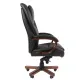 Кресло руководителя Сhairman 408, мультиблок, кожа+PU, черное. Фото товара с разных ракурсов.