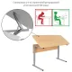 Стол-парта 2-местный, регулируемый угол, СУТ.55-01, 1200х500х520-640 мм, рост 2-4, серый каркас, ЛДСП клён. Фото товара с разных ракурсов.