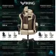 Кресло игровое геймерское Бюрократ VIKING 6 KNIGHT BR FABRIC коричневый крестовина металл. Фото товара с разных ракурсов.